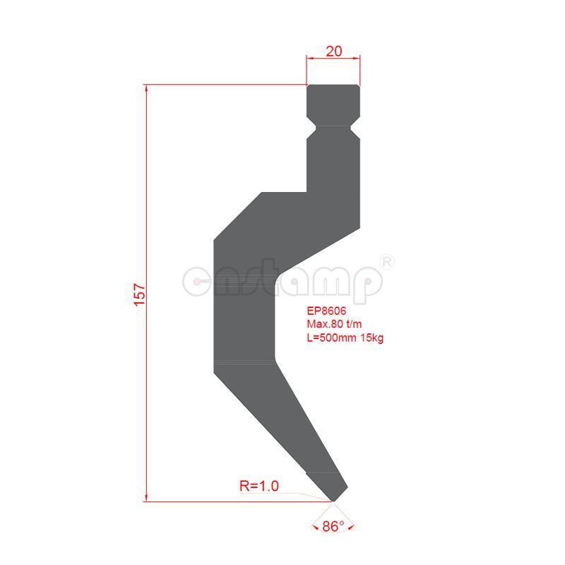 EP8606 Trumpf Style Press Brake Tooling-Punches/Upper Tools