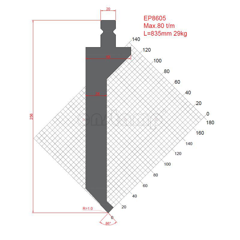 EP8605 Trumpf Style Press Brake Tooling-Punches/Upper Tools