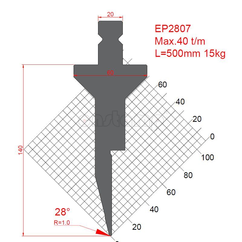 EP2807 Trumpf Style Press Brake Tooling-Punches/Upper Tools