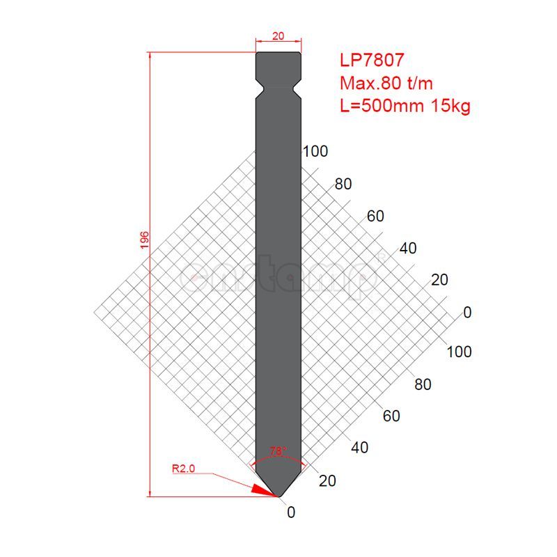 LP7807 LVD Style Press Brake Tooling-Punches/Upper Tools