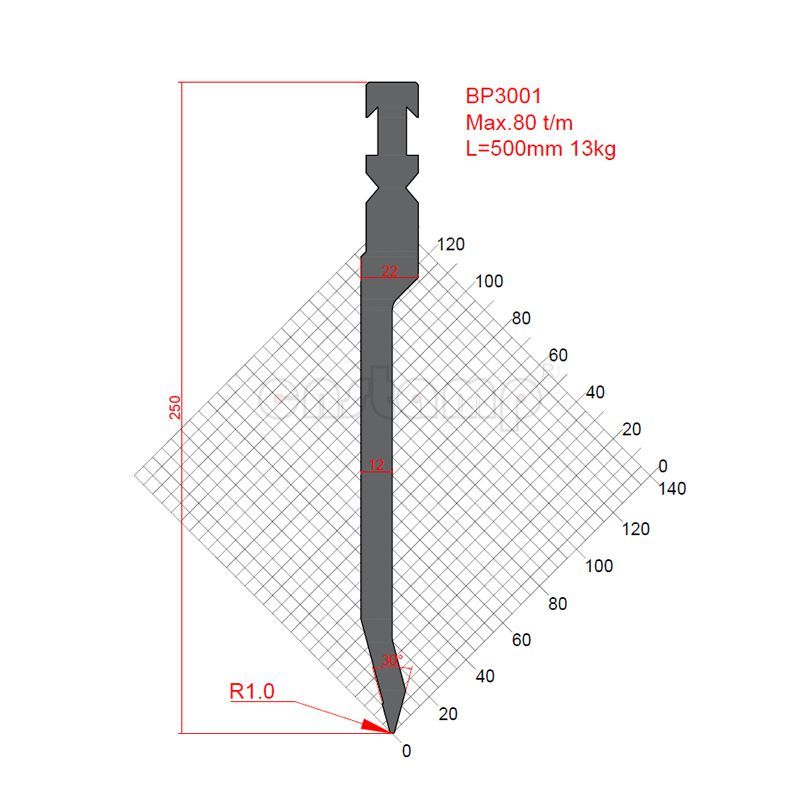 BP3001 Bystronic Style Press Brake Tooling-Punches/Upper Tools