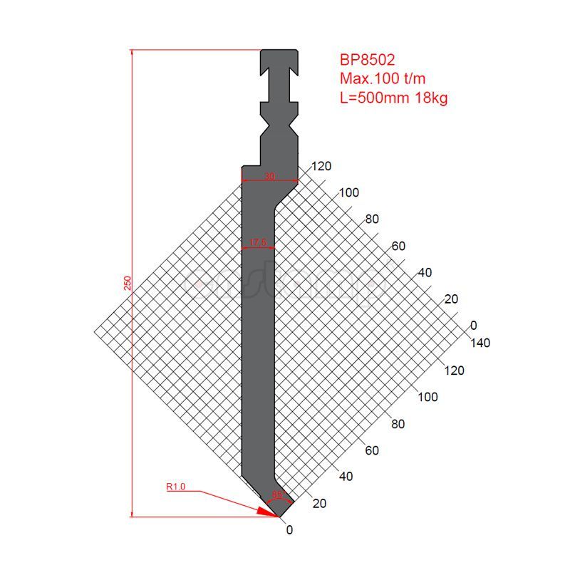BP8502 Bystronic Style Press Brake Tooling-Punches/Upper Tools