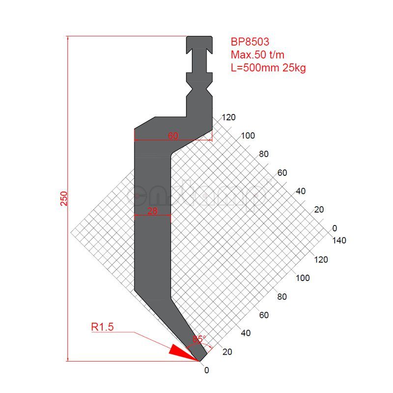 BP8503 Bystronic Style Press Brake Tooling-Punches/Upper Tools