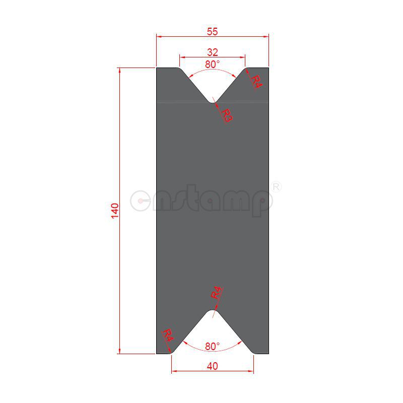 EHD80.V32.40 EHT Style Press Brake Tooling-Dies/Lower Tools