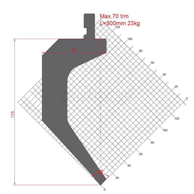 KP88S4 88° H175mm Amada style press brake tools-top punch