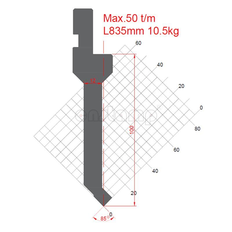 KP8513 85° H100mm Amada Style Press Brake Tooling-Upper Tools