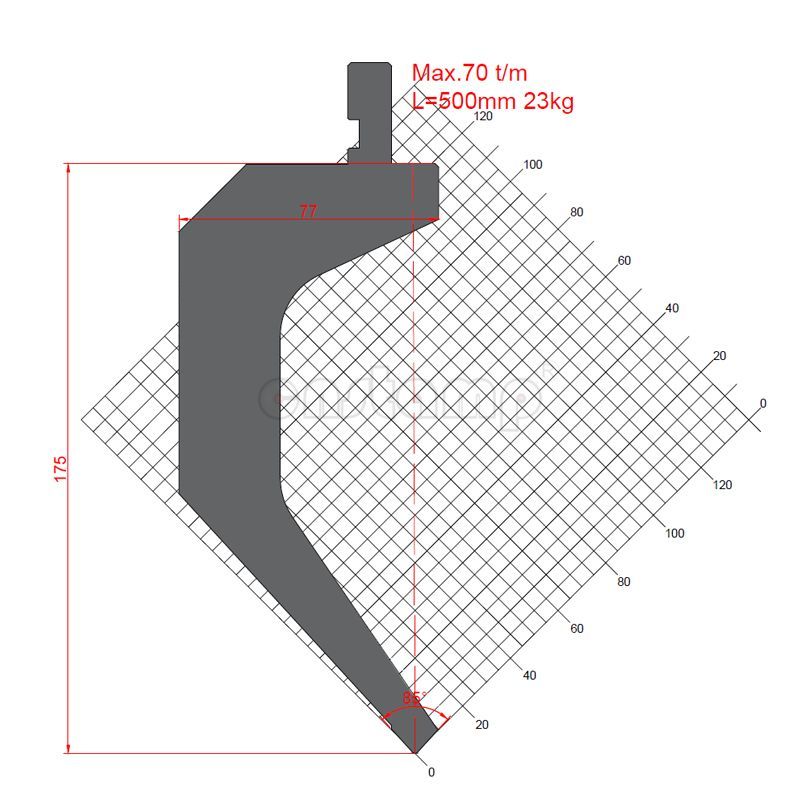 KP85S4 85° H175mm Amada Style Press Brake Tooling-Upper Tools