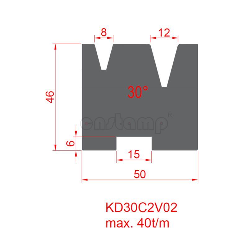 KD30C2V02 Amada Style Press Brake Tooling-2V-Dies/Lower Tools