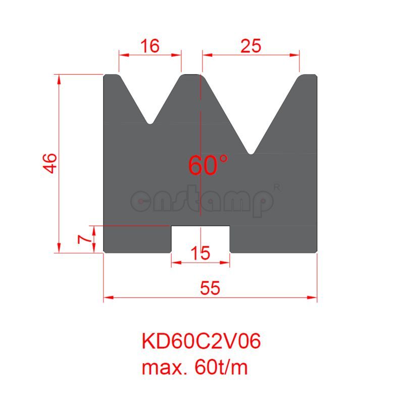KD60C2V06 Amada Style Press Brake Tooling-2V-Dies/Lower Tools