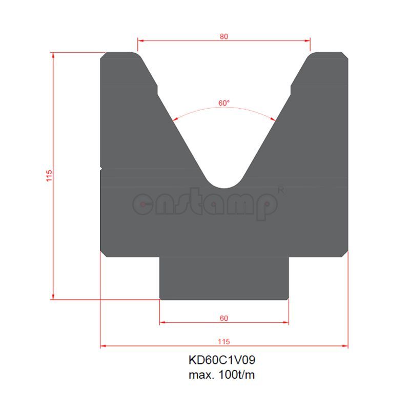 KD60C1V09 Amada Style Press Brake Tooling-1V-Dies/Lower Tools