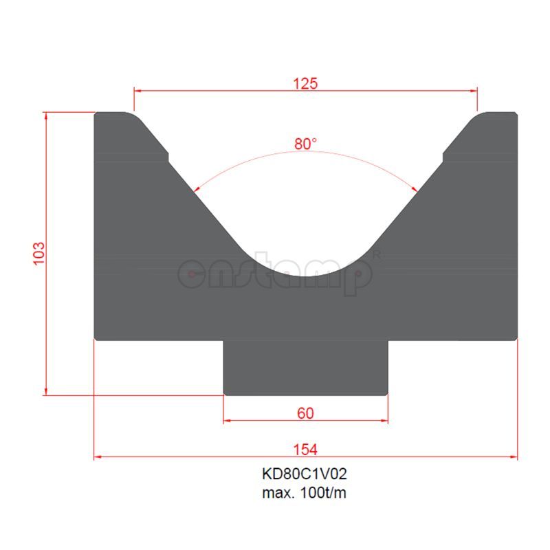 KD80C1V02 Amada Style Press Brake Tooling-1V-Dies/Lower Tools