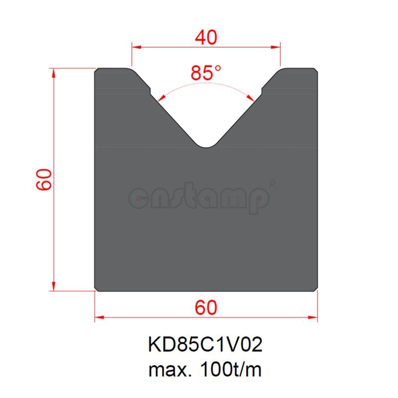 KD85C1V01 Amada Style Press Brake Tooling-1V-Dies/Lower Tools