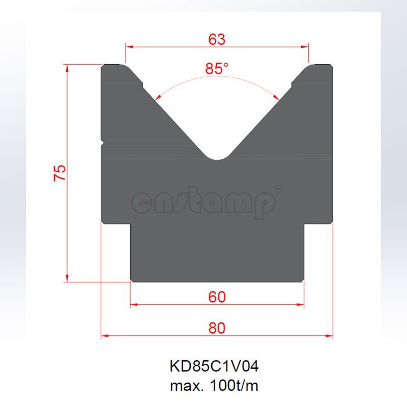 KD85C1V04 Amada Style Press Brake Tooling-1V-Dies/Lower Tools