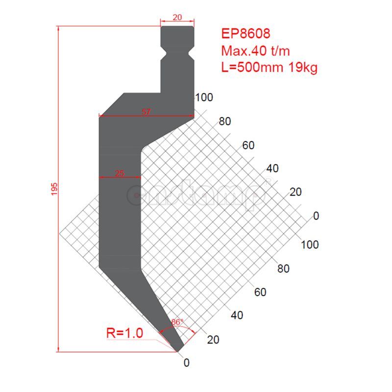 EP8608 Trumpf Style Press Brake Tooling-Punches/Upper Tools