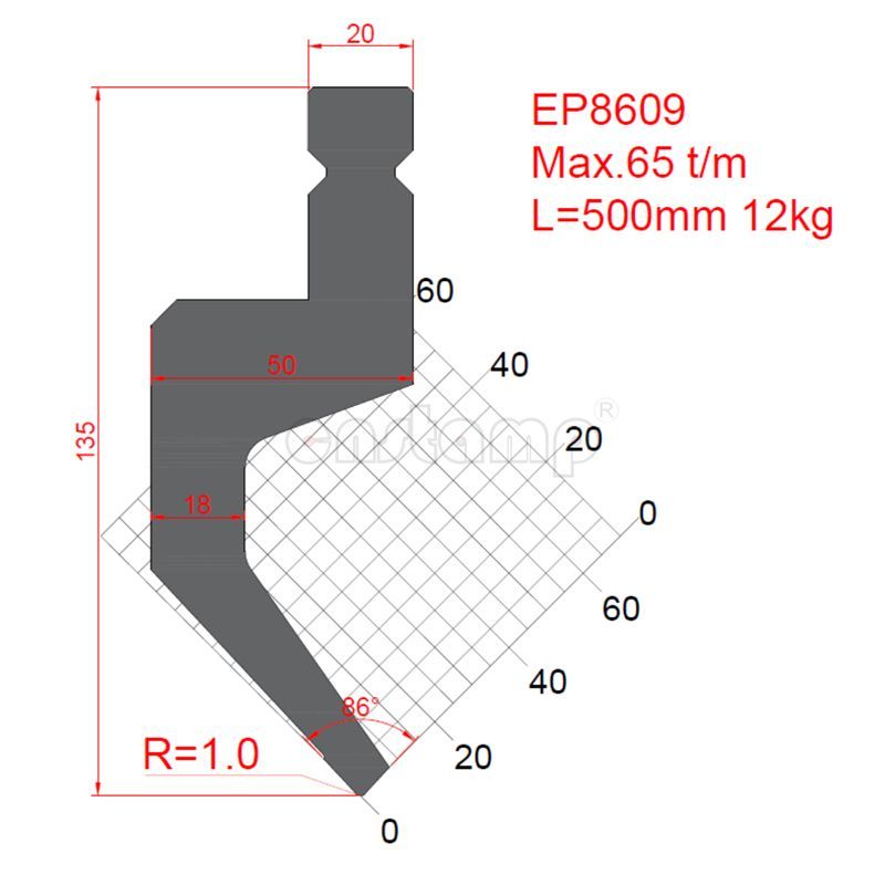 EP8609 Trumpf Style Press Brake Tooling-Punches/Upper Tools