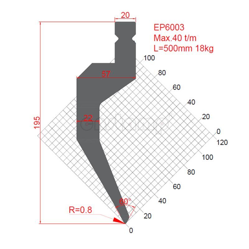 EP6003 Trumpf Style Press Brake Tooling-Punches/Upper Tools