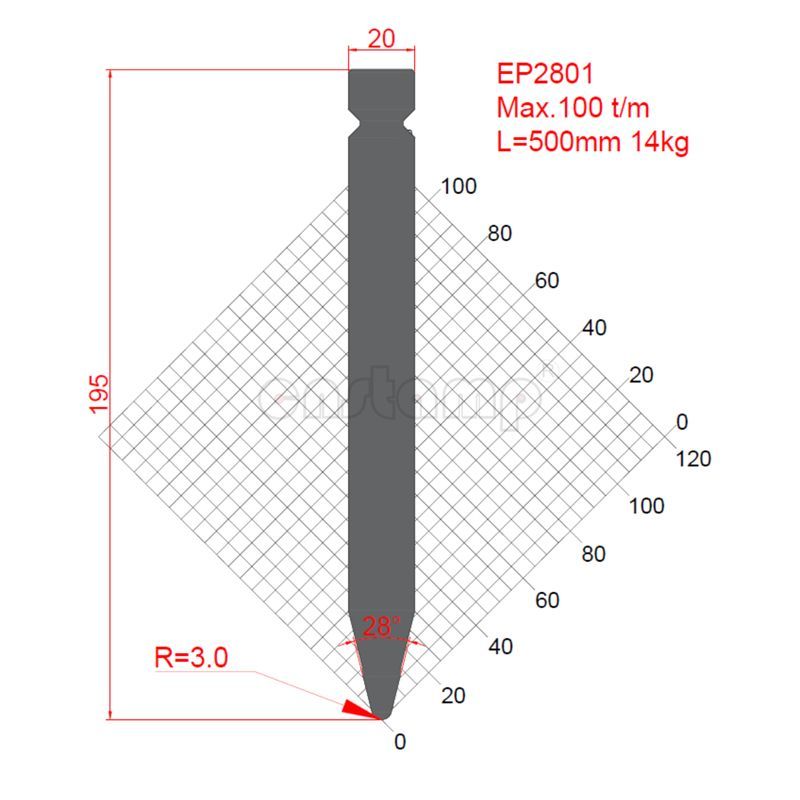 EP2801 Trumpf Style Press Brake Tooling-Punches/Upper Tools