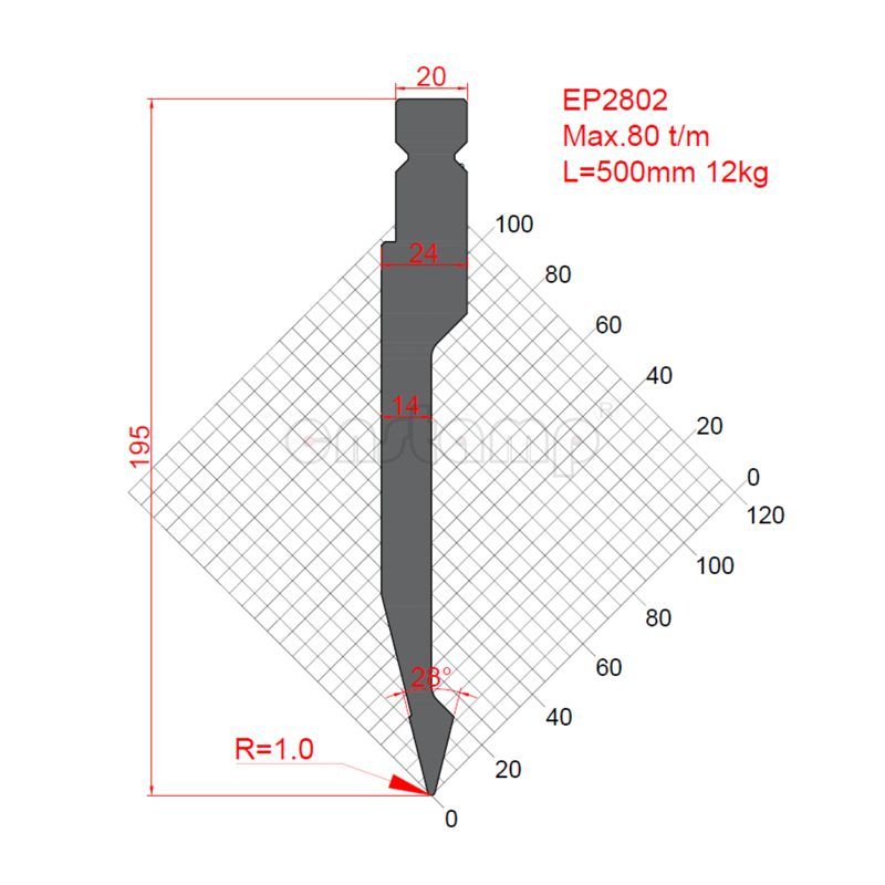 EP2802 Trumpf Style Press Brake Tooling-Punches/Upper Tools