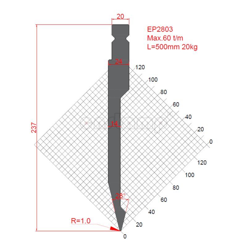 EP2803 Trumpf Style Press Brake Tooling-Punches/Upper Tools