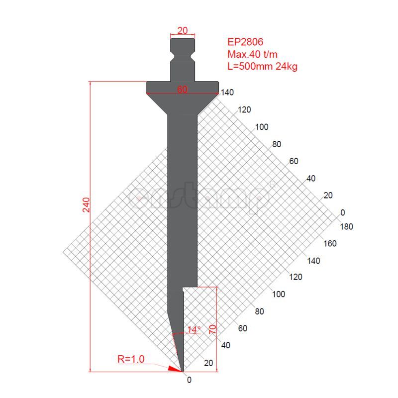 EP2806 Trumpf Style Press Brake Tooling-Punches/Upper Tools
