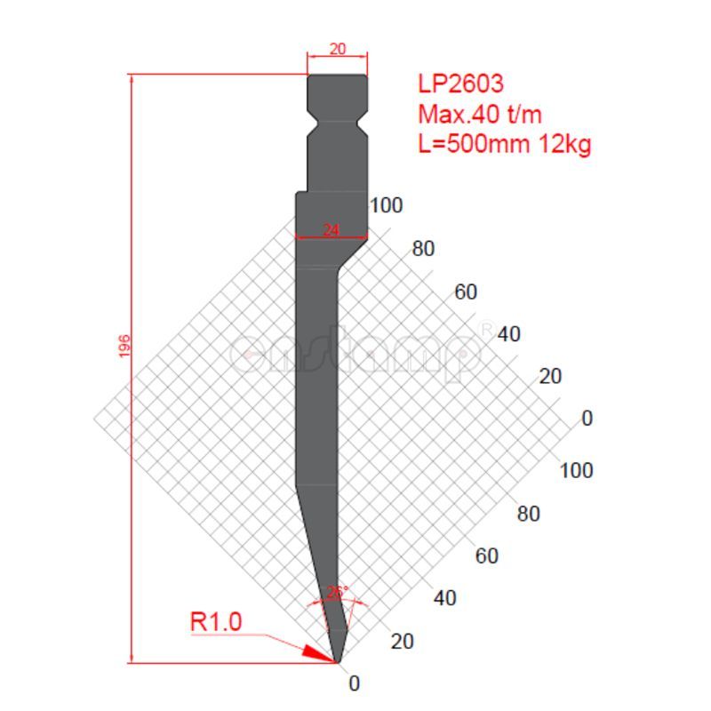 LP2603 LVD Style Press Brake Tooling-Punches/Upper Tools