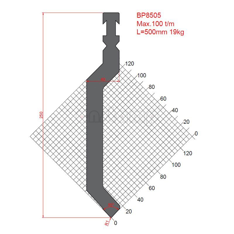 BP8505 Bystronic Style Press Brake Tooling-Punches/Upper Tools