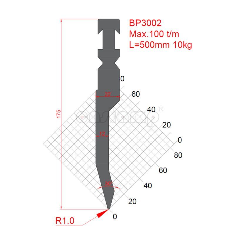 BP3002 Bystronic Style Press Brake Tooling-Punches/Upper Tools