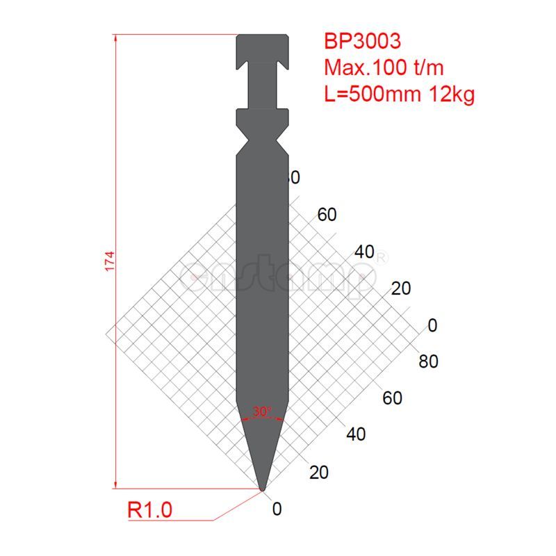 BP3003 Bystronic Style Press Brake Tooling-Punches/Upper Tools