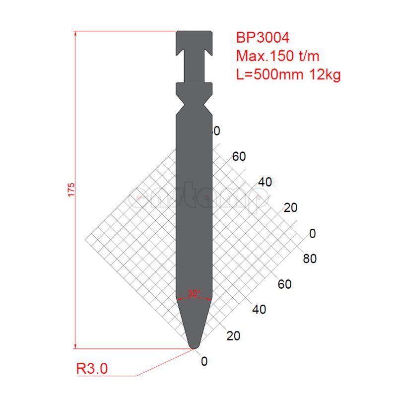 BP3004 Bystronic Style Press Brake Tooling-Punches/Upper Tools
