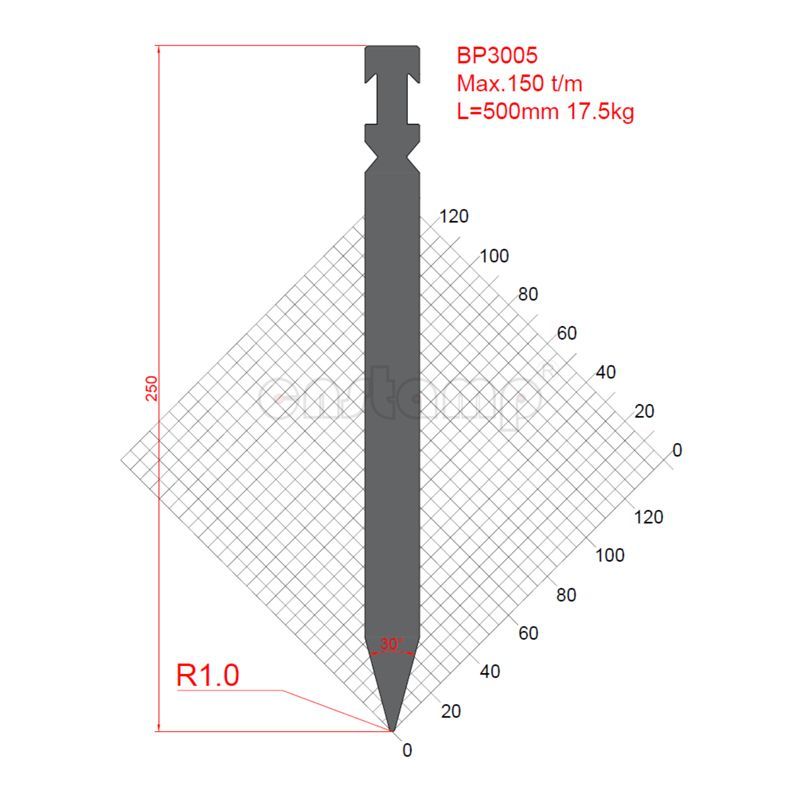 BP3005 Bystronic Style Press Brake Tooling-Punches/Upper Tools