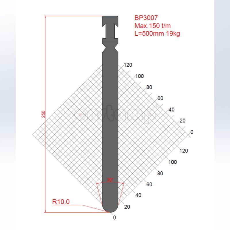 BP3007 Bystronic Style Press Brake Tooling-Punches/Upper Tools