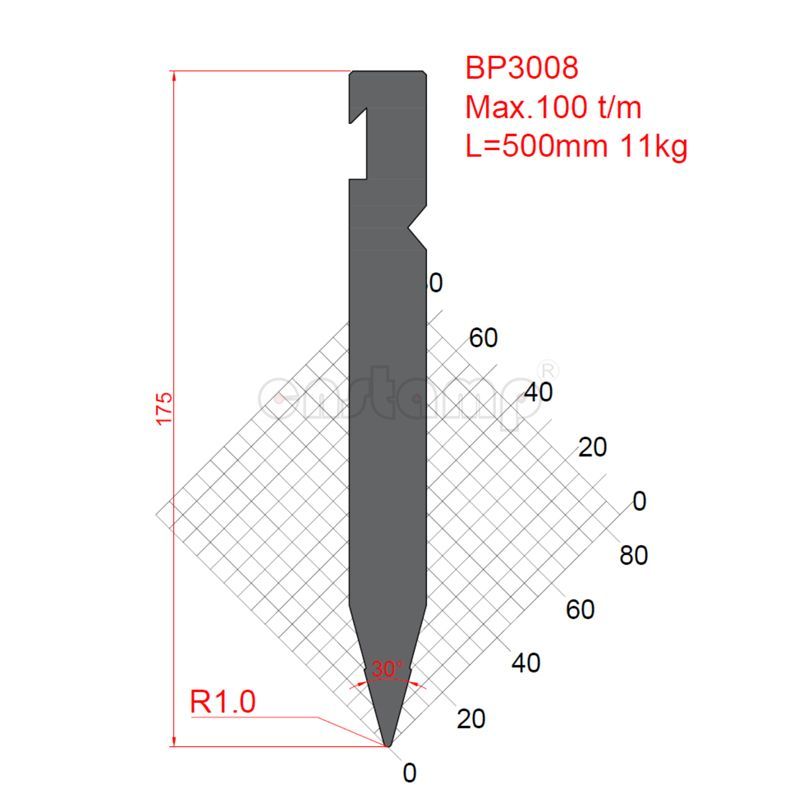 BP3008 Bystronic Style Press Brake Tooling-Punches/Upper Tools