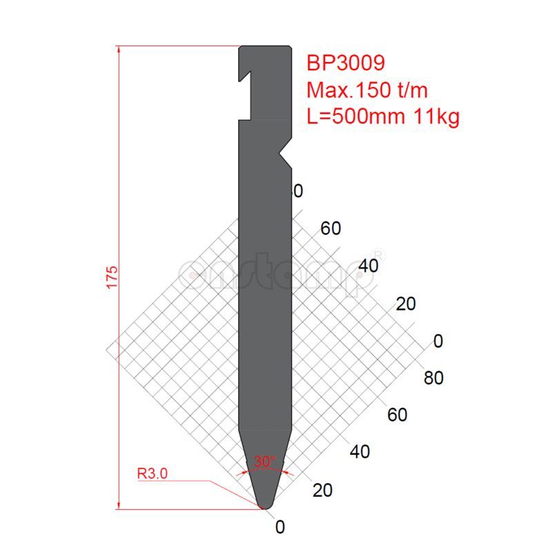 BP3009 Bystronic Style Press Brake Tooling-Punches/Upper Tools