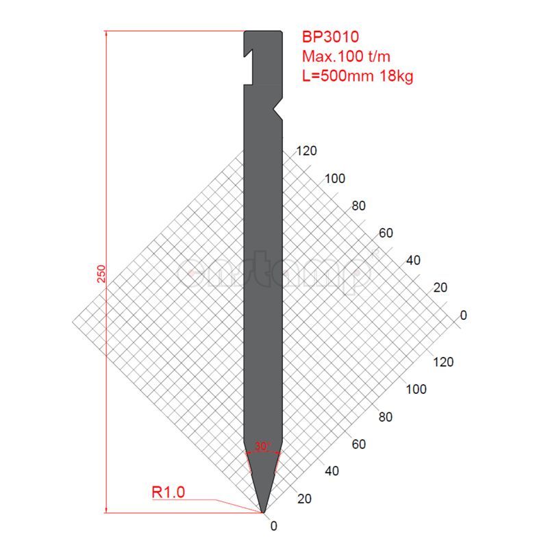 BP3010 Bystronic Style Press Brake Tooling-Punches/Upper Tools