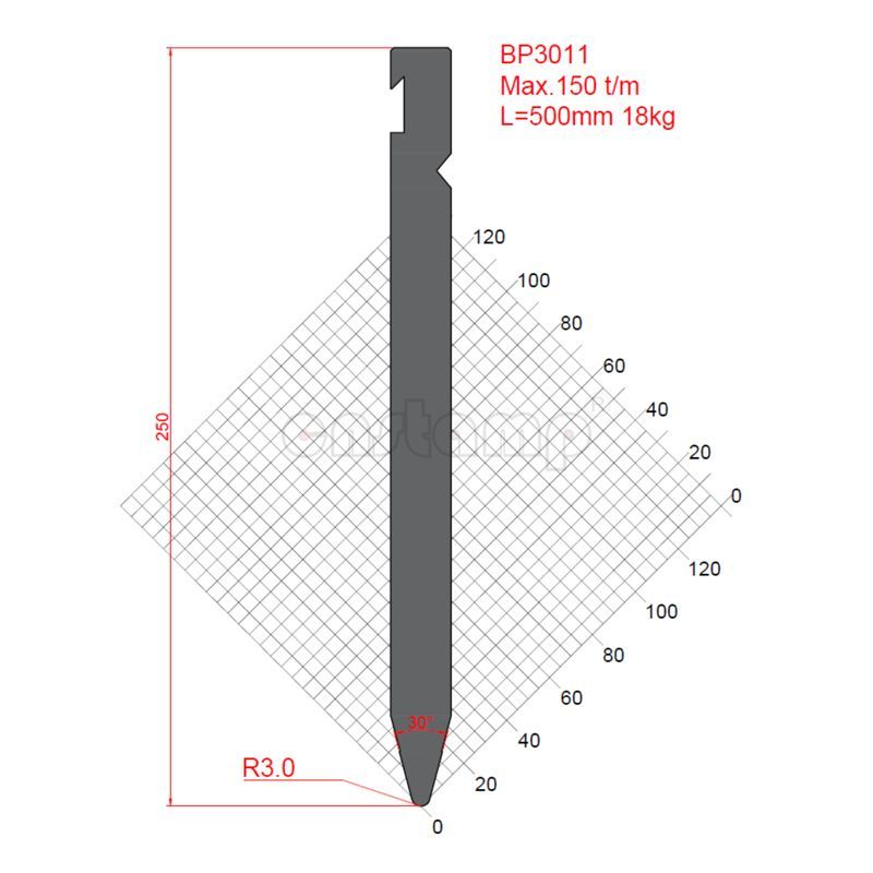 BP3011 Bystronic Style Press Brake Tooling-Punches/Upper Tools