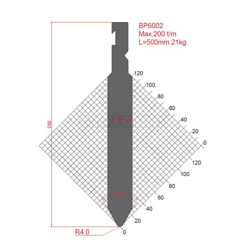 BP6002 Bystronic Style Press Brake Tooling-Punches/Upper Tools