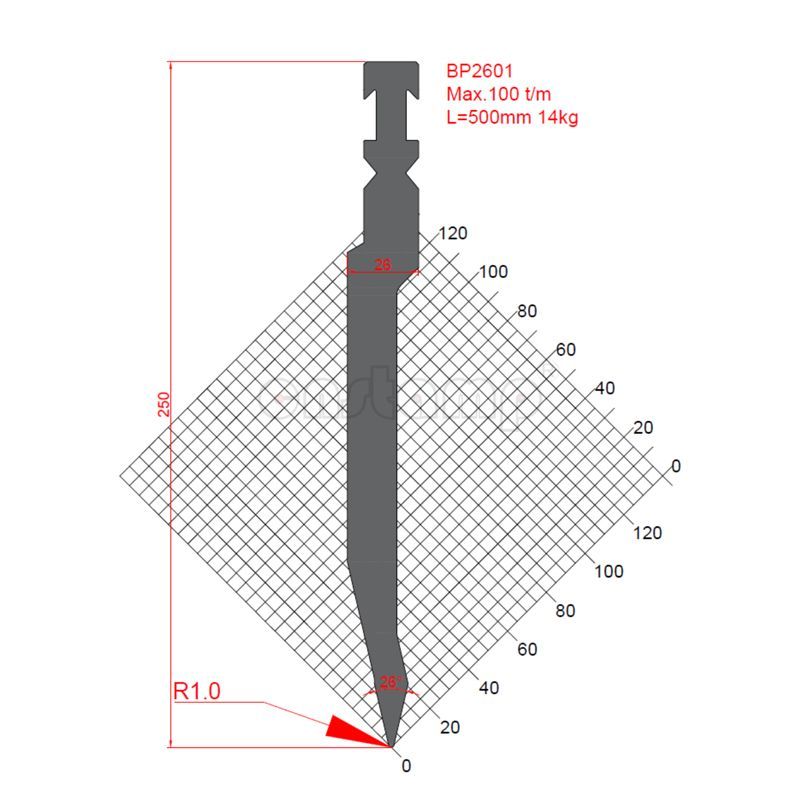BP2601 Bystronic Style Press Brake Tooling-Punches/Upper Tools