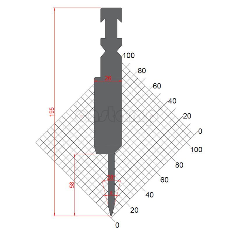 BP2801 Bystronic Style Press Brake Tooling-Punches/Upper Tools